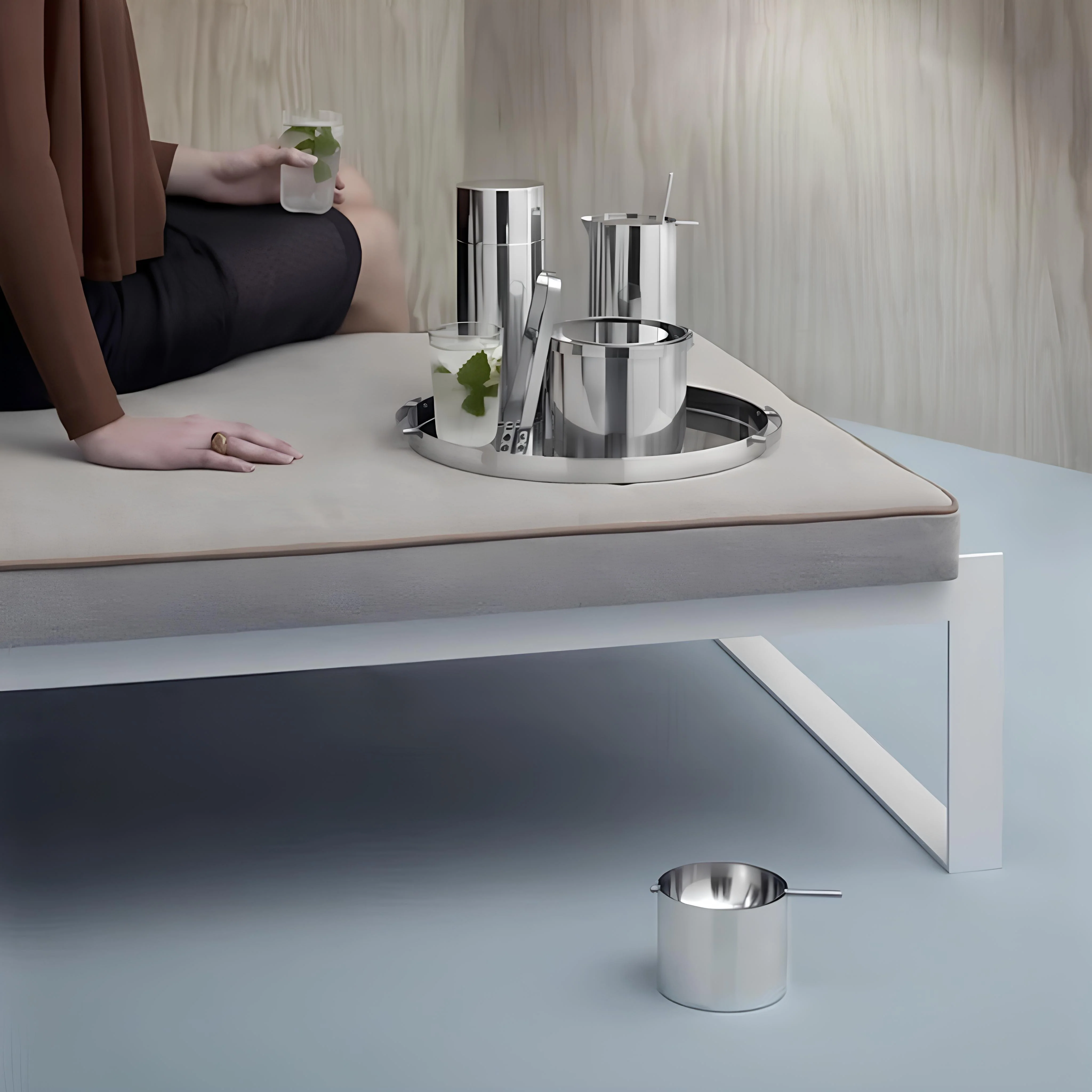 STELTON ARNE JACOBSEN Cylinda Revolving Ashtray, 10cm - Image 2