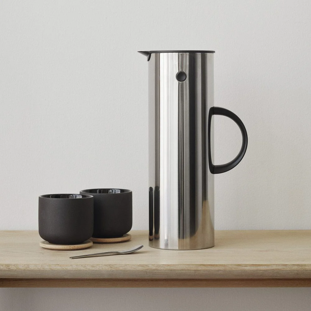 STELTON Em77 Water Vacuum Thermal Jug 1 Litre, Steel - Image 3