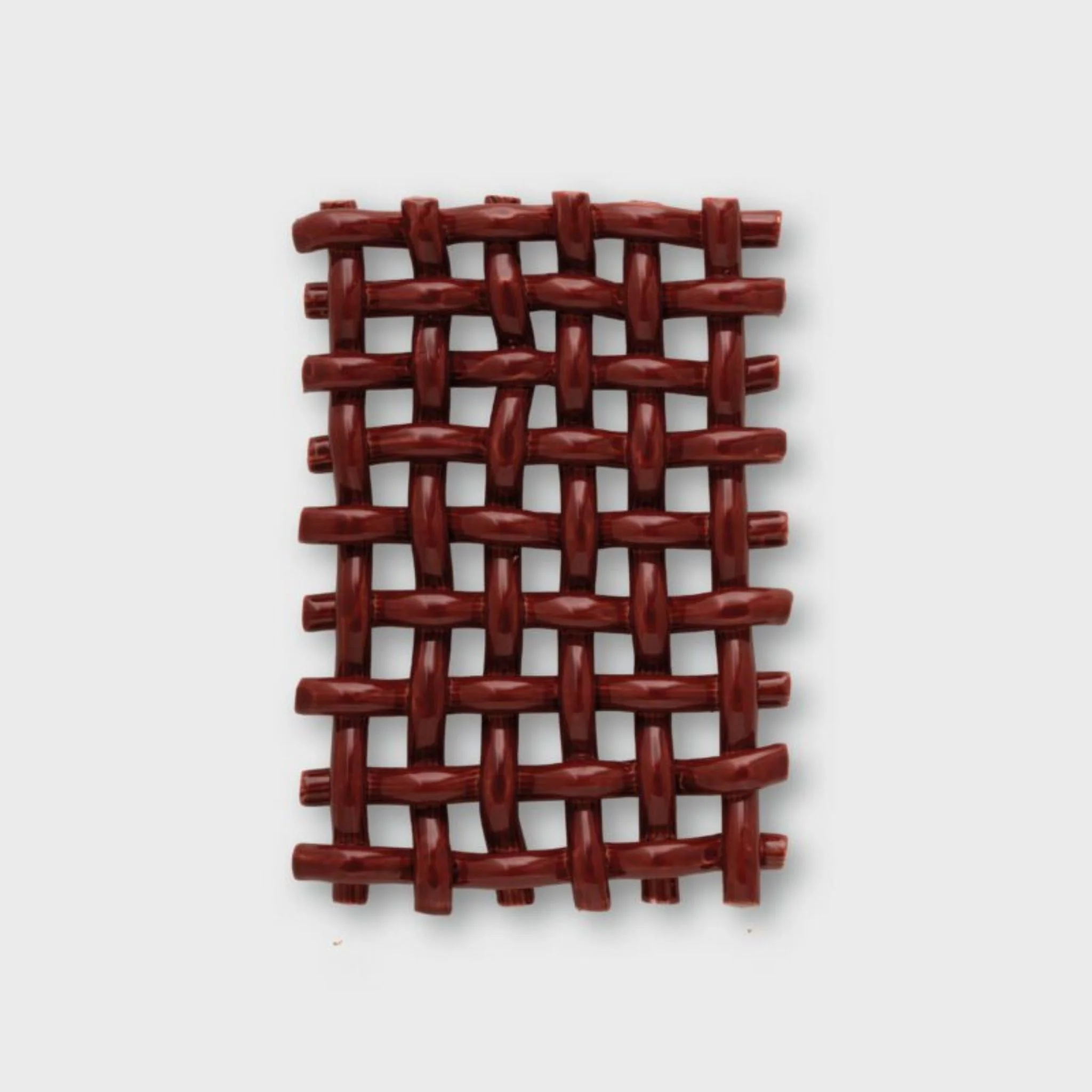THE POSTER CLUB Interlace #03 Wall Object, 22x15cm, Bordeaux