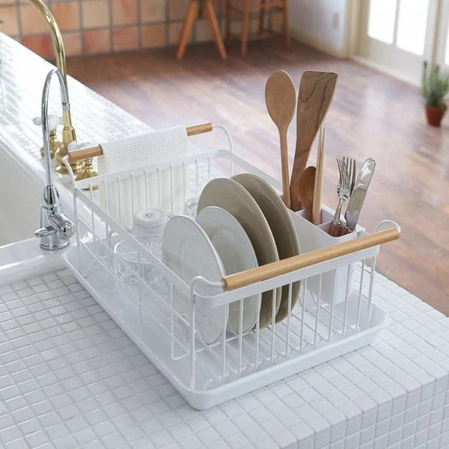YAMAZAKI Tosca Dish Drainer White - Image 2