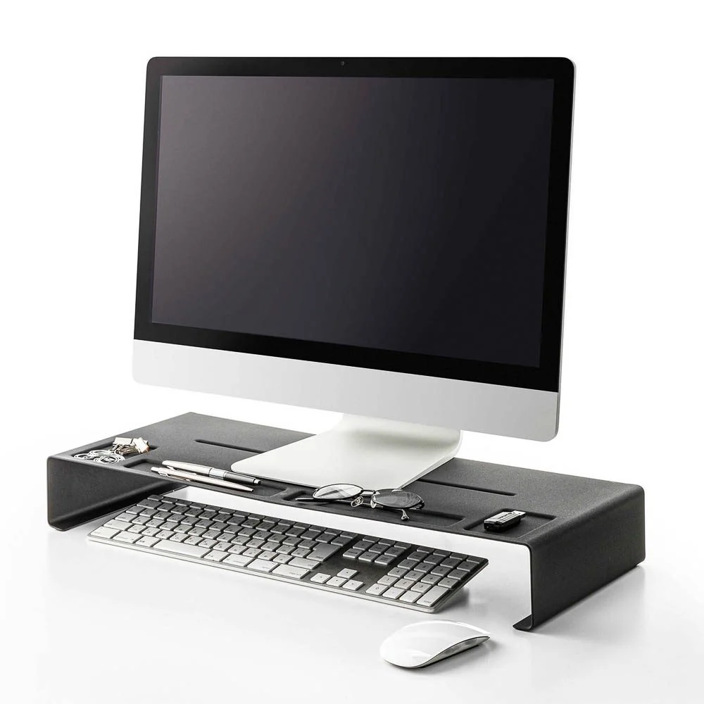 YAMAZAKI Tower Monitor Stand, Black - Image 5