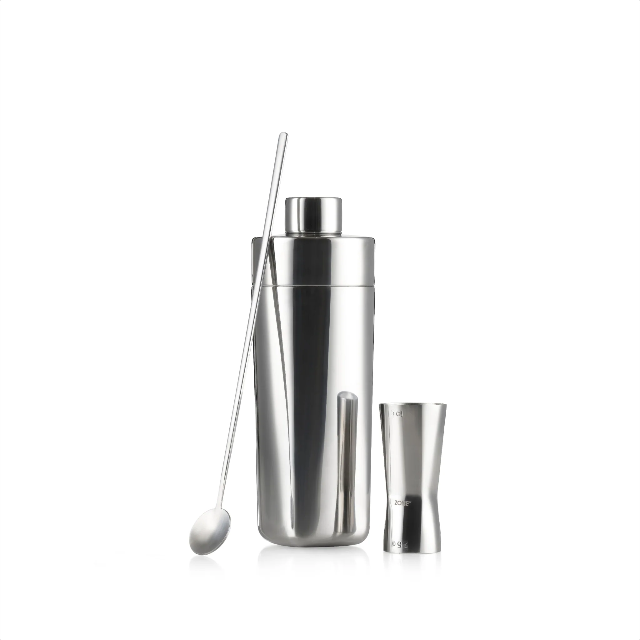 ZONE DENMARK Rocks Bar set 3 parts (Cocktail Shaker, Stirer and Jigger)