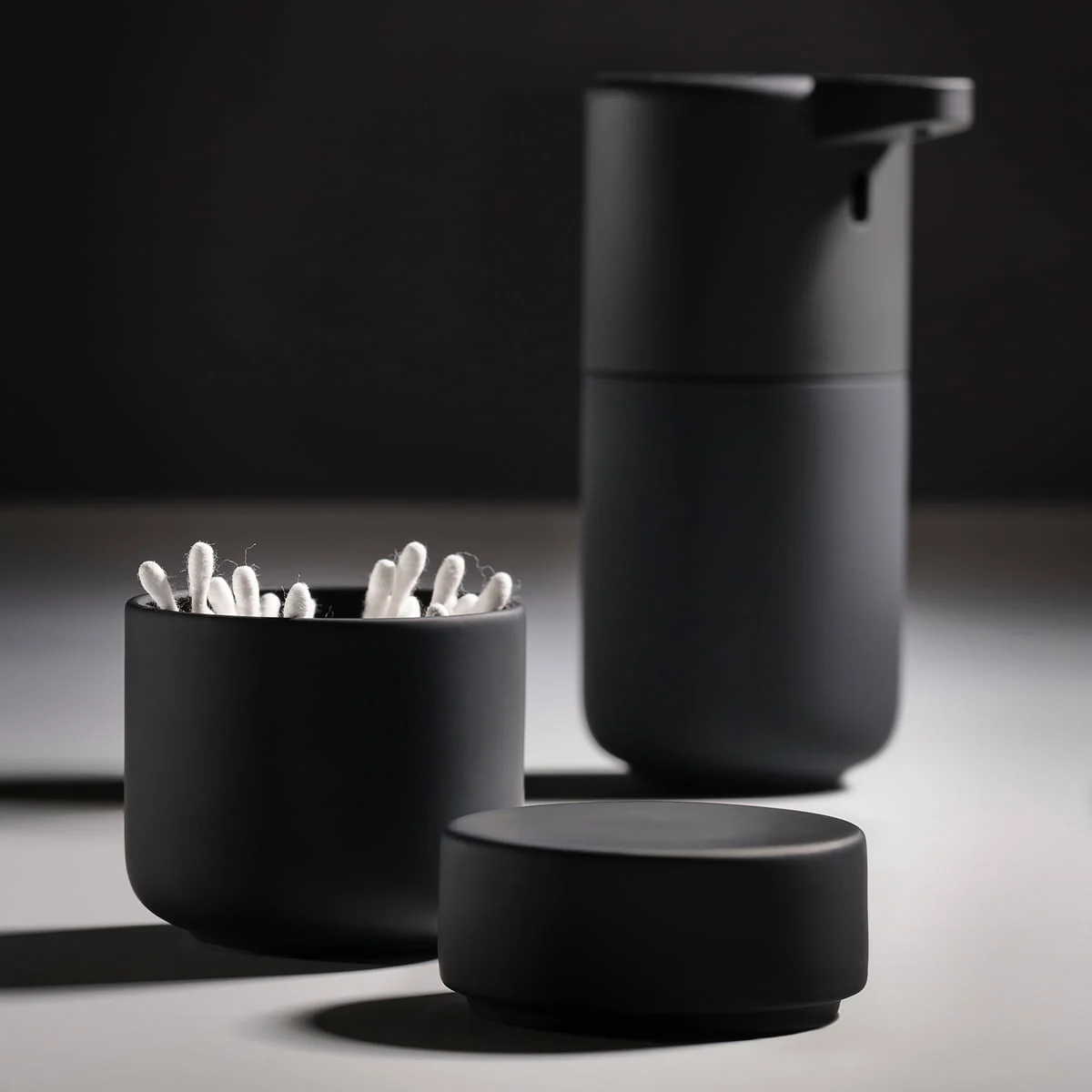ZONE DENMARK Ume Container/Jar with Lid, H10cm, Black - Image 3