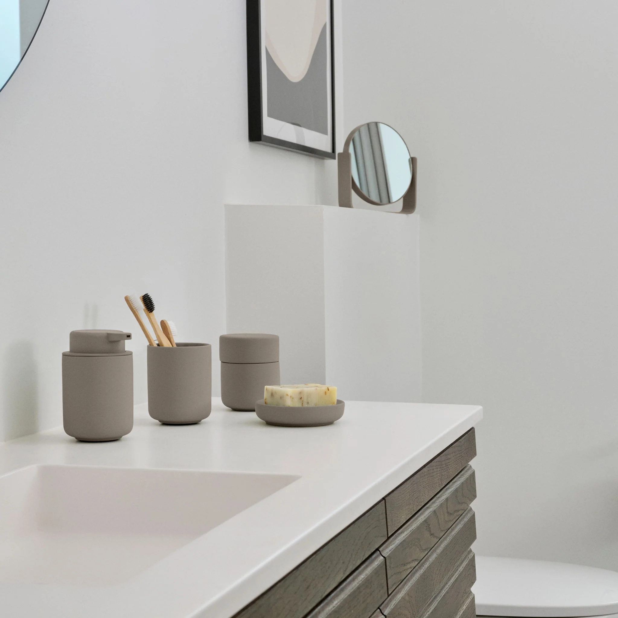 ZONE DENMARK Ume Soap Dish, Taupe - Image 2