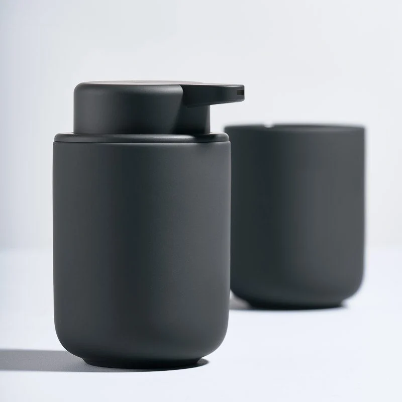 ZONE DENMARK Ume Soap Dispenser, 250ml, H12.8cm, Black - Image 2